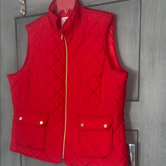 St. John's Bay XXL Women’s Red Preppy Quilted Vest #preppy #chic - Picture 4 of 9